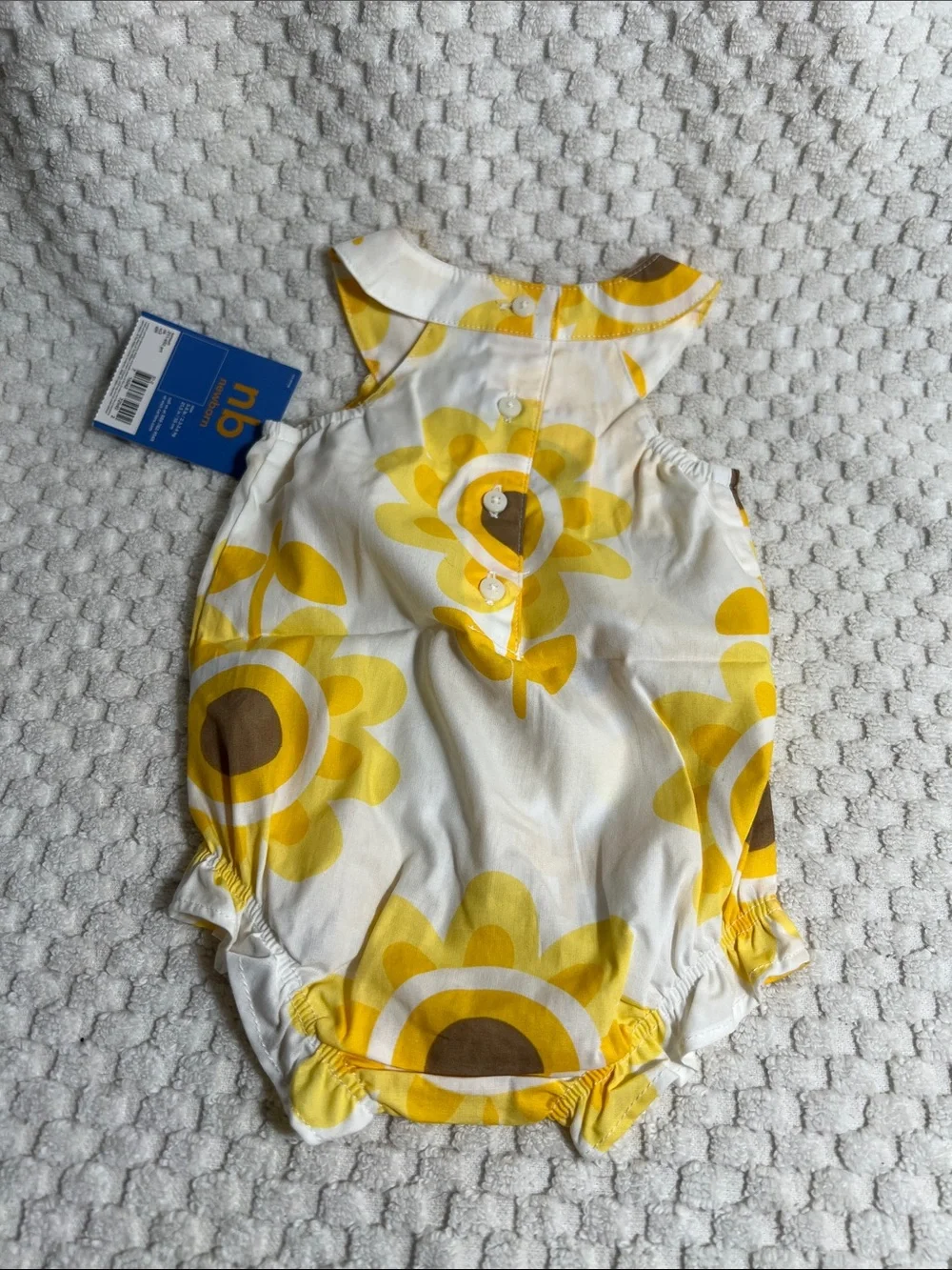 Carter's Yellow Floral Baby Romper - NEWBORN
